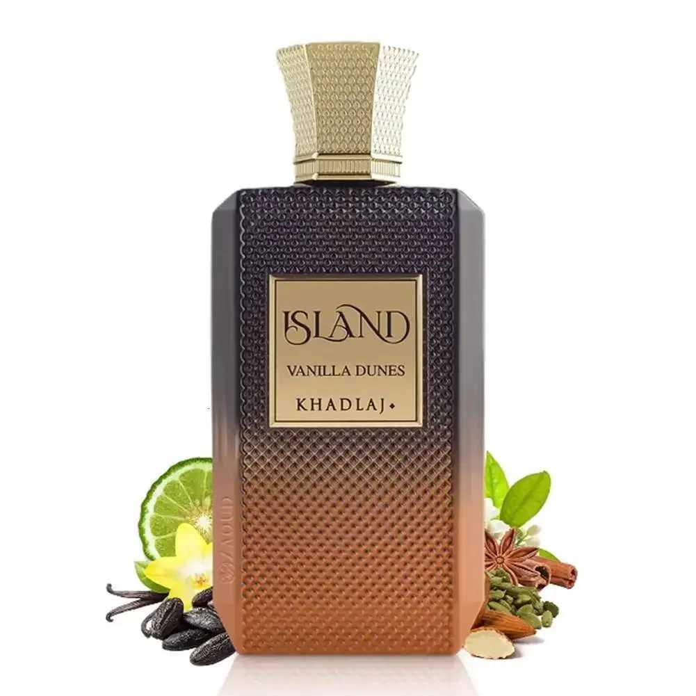 100ML Khadlaj Island Vanilla Eau De Parfum Spray Oriental Tune Long Lasting Men Perfume Dubai Arabia Parfums X251110