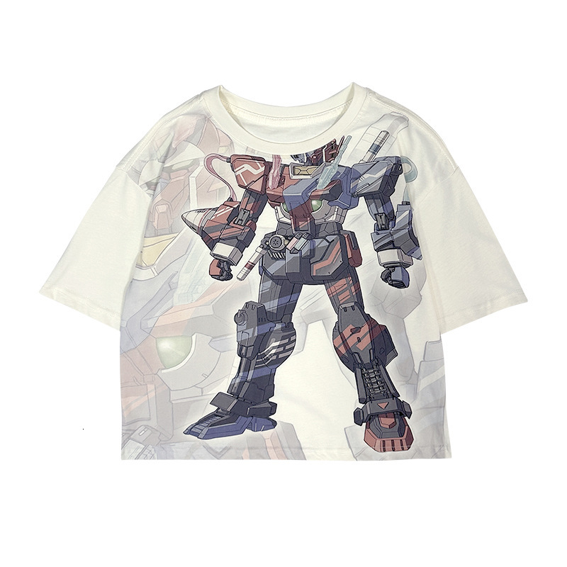 GS- Ddmyshoesvip Boys Cartoon T Shirt New Korean Style Western Short Sleeve Top Middle And Large Children S Summer Fashion Trend