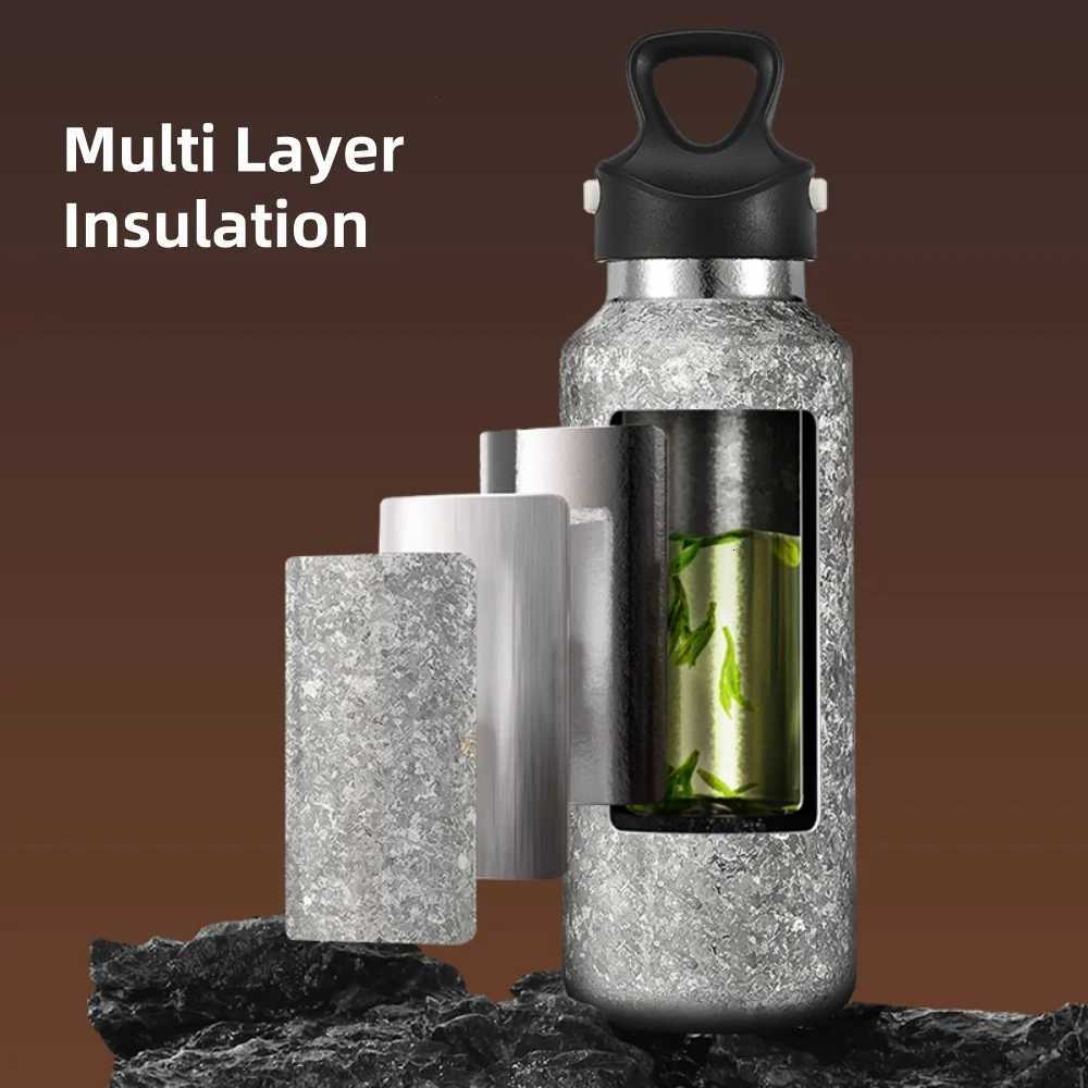 Fashionable cup Titanium Thermal 500ML Insated Water Bottle Vaccum Cup Portable Travel Sport Bottle For Camping Y251110