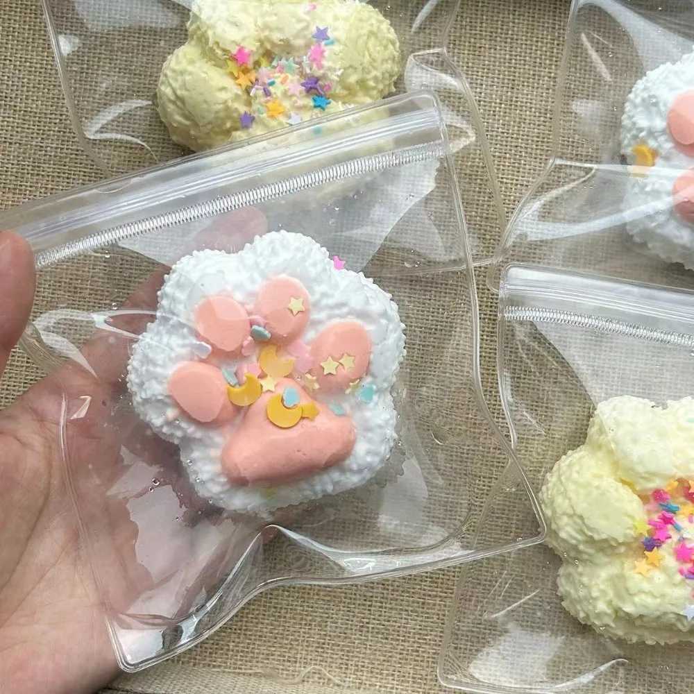 New Arrival Taba Squishy Jumbo Fidget Toy Cute Cat Claw Slow Rise Sticky Rice Roll Squeezing Toy Cat Feet Anti Pressure Relieving Toy Adult T250410