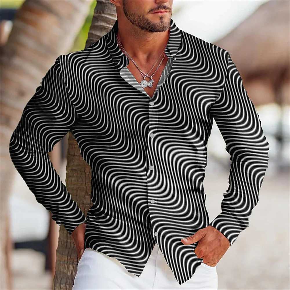 Mens Shirt Western Shirt Flame Shrink Ruby 3D Printing Outdoor Street Long Sleeve Button Clothing Fashion Design Casual Soft K251110