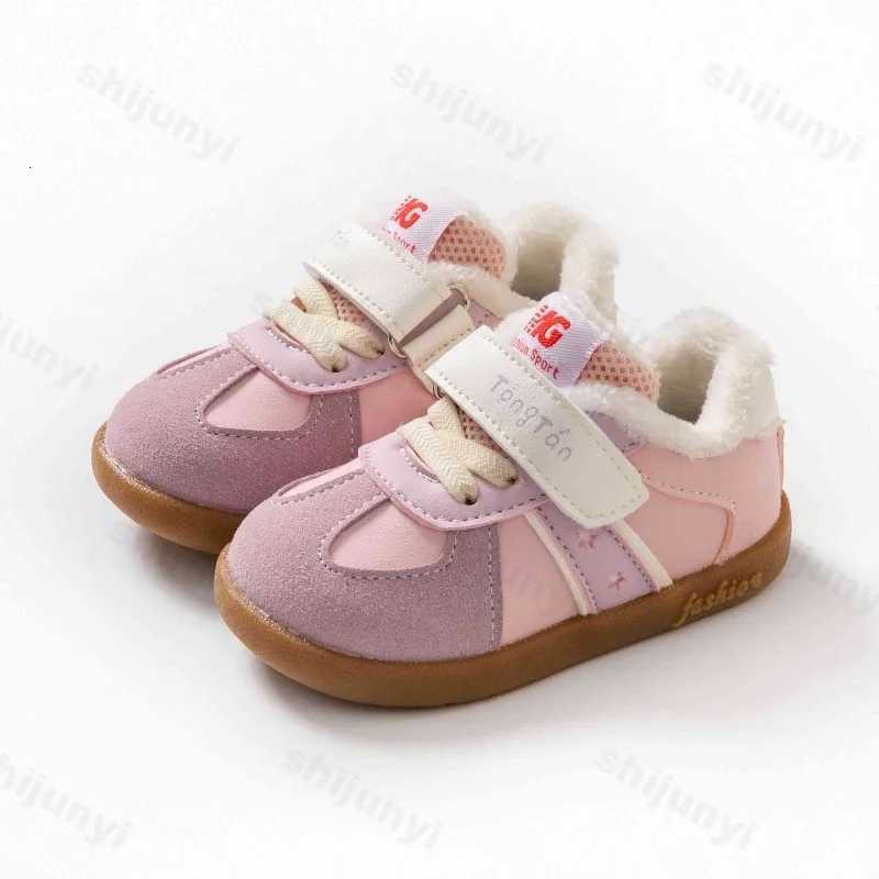 Childrens Casual Cotton Shoes 2025 Autumn Winter Baby Boys Girls Retro Sports Shoes Kids Non-Slip Warm Plush Toddler SneakersT251110