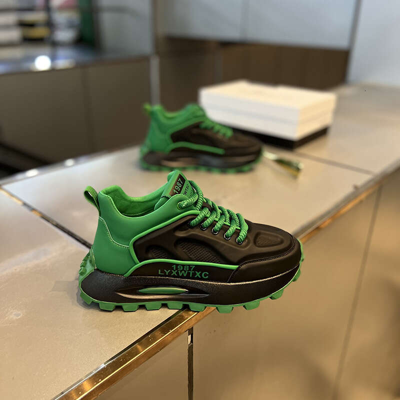 New Thick-Soled Sneakers Chic Spring and Autumn Versatile Comfortable Running Casual Stylish Fashion Trendy Men's Shoes