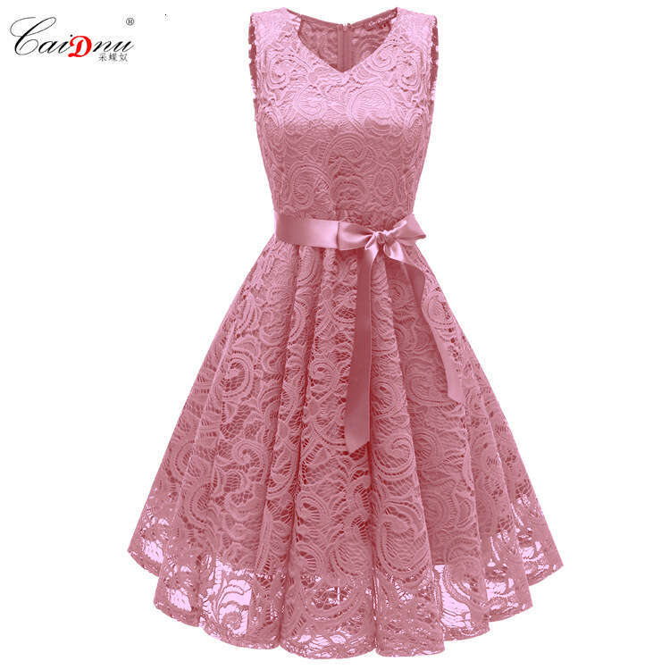 Spring Bridesmaid Hot Selg V-neck Sexy Big Swing Lace Women's Dress 2025 New Casual Fashion Trendy Clothing