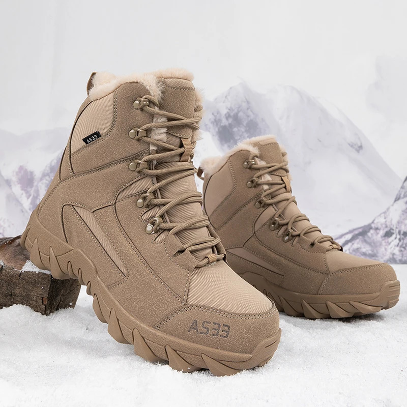 High-quality Mens snow boots Warm Plush Winter Boots shoes Outdoor Snow boots Non-slip Platform shoes 251107