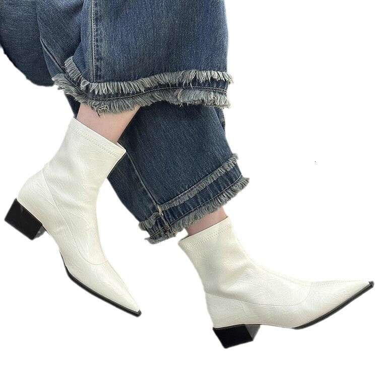 Woman Sandals Sharp Pointed Fashion Short For Women New Autumn Winter Trend Children S Thick And Thin Boots Niche Design Martin Boots
