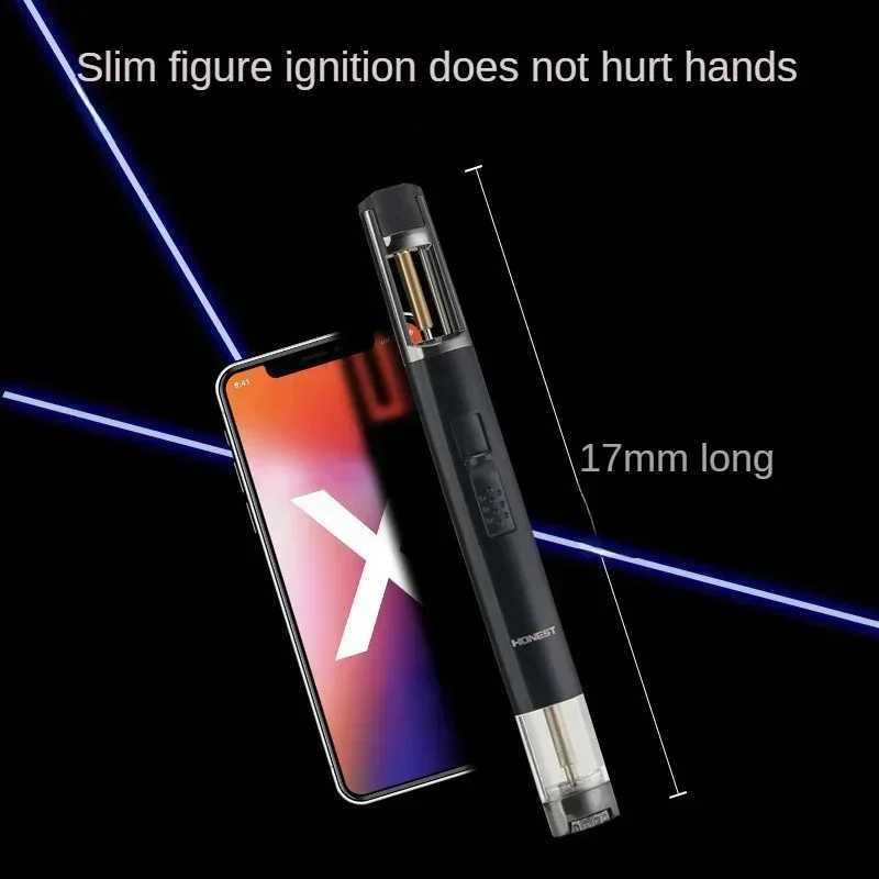 Torch Kitchen Candle Gas Stove Lighter Jet Gun Welding Butane Lighters Cigar Accessory Outdoors Windproof Cool Gadgets Men GiftsC250315