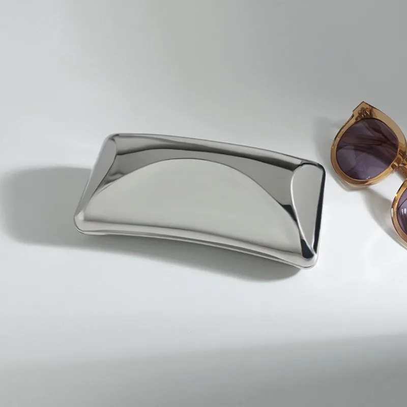 Japan Handmade Large Capacity Glasses Box Shiny Pure Aluminum Portable Pressure resistant Sunglasses Storage Box 250409