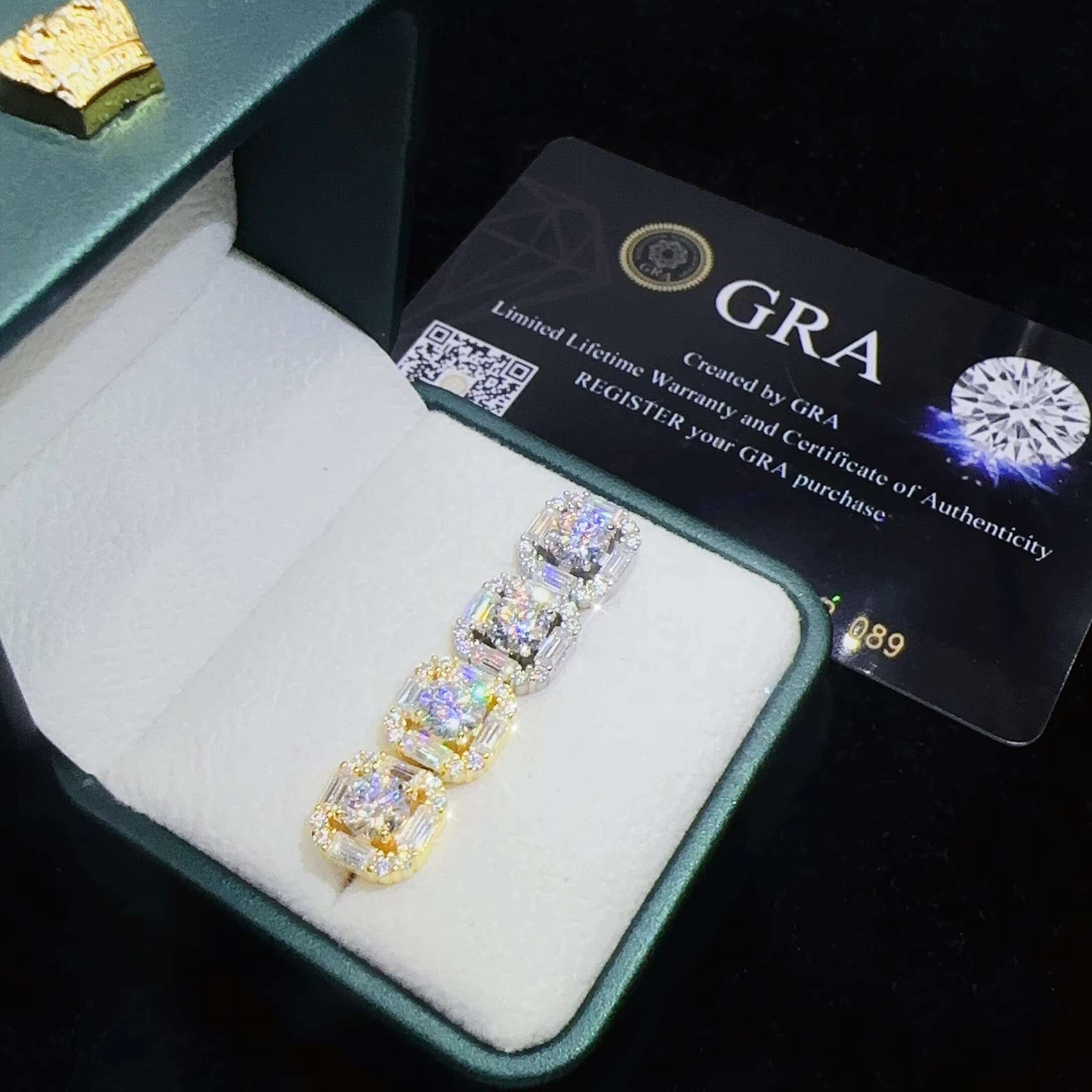Stunning Moissanite Jewelry Custom S925 10mm Square Earrings Emerald Round Cut VVS Diamond Studs Round Earring