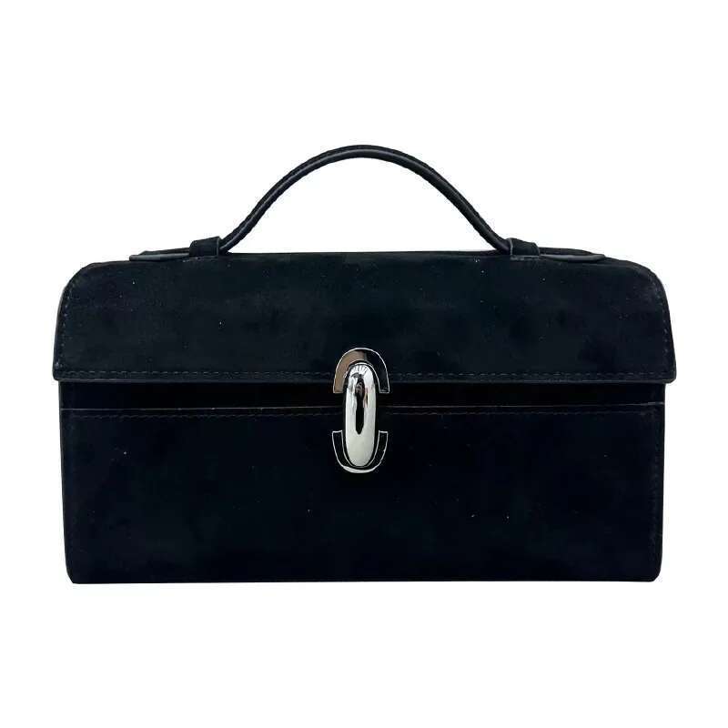 Vintagenichewomen's Lightweight Chamois Frosted Flip Small Square Bag Genuine Leather Handbag From China