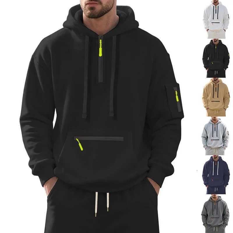 Mens Loose Fit Fleece Lined Hoodie Casual American Style Sportswear Comfortable Breathable Streetwear Fashion Sweatshirt W251110