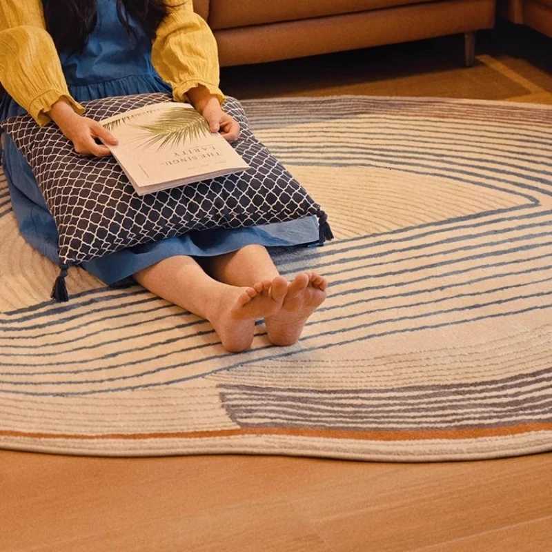 Irregular Line Minimst Luxury Living Room Carpet Bedroom Rug Comfortable Soft Plush Carpets Balcony Home Decor Floor Mat Y251110