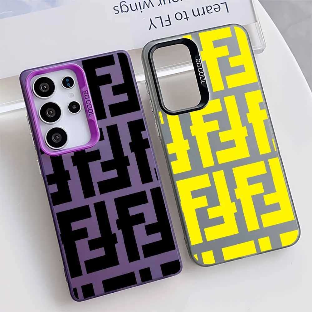 Fashion black w letter F For Galaxy S25 Edge S24 S23 S22 S21 S20 FE tra Lite Plus Colorf Silver Phone case Capa luxury designer H251110