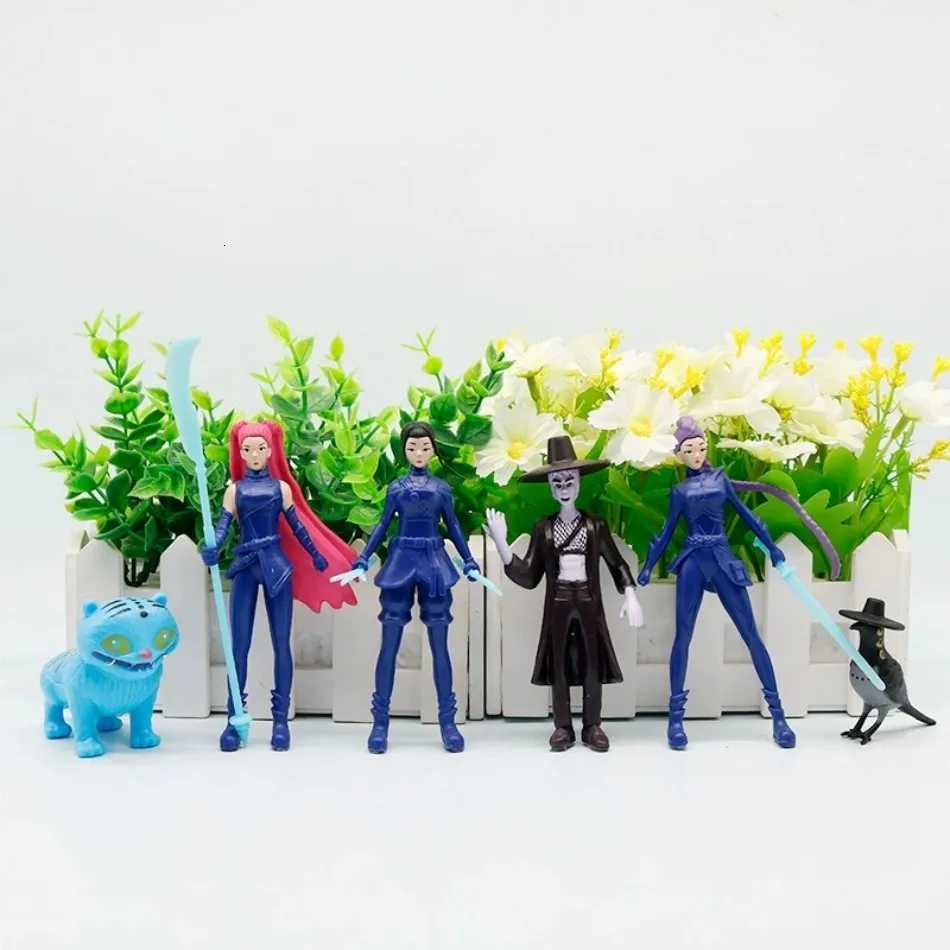 NEW Kpop Demon Hunters Figure Cartoon Hunters Tiger Rumi/Mira/Zoey Action Figure PVC Desktop Decoration Model Doll Toy Kids Gift Z251110