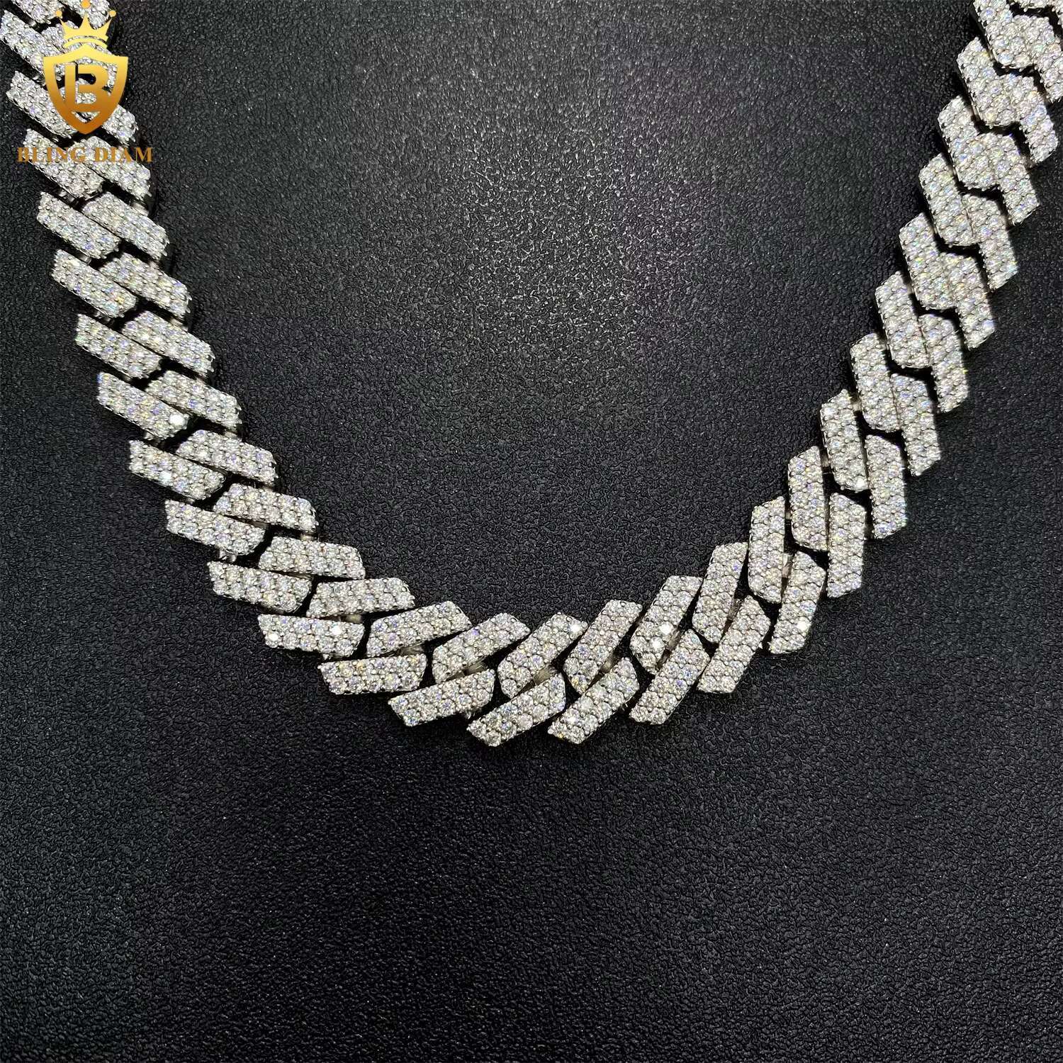 13mm Miami Gra Certificate Hip Hop Jewelry Bracelet Necklace 925 Sterling Silver Moissanite Cuban Links Chain