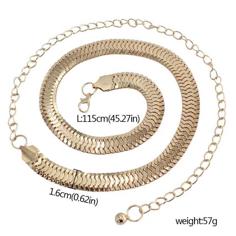Punk gold metal waist chain with fashionable and luxurious design hollow waist belt used for dresses skirts decorating girls Fem belts X250410