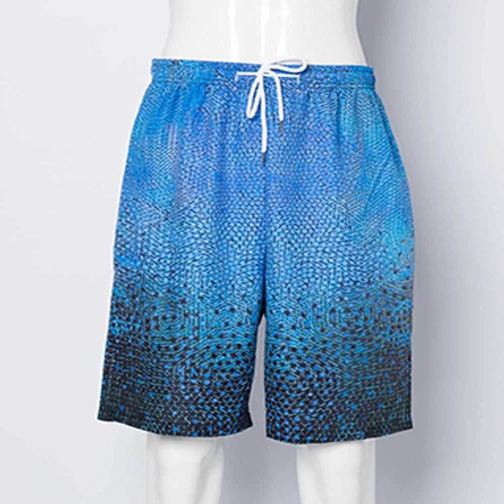 Hawaiian style casual beach shorts loose size 3D digital printing mens fashionable casual shorts X250410