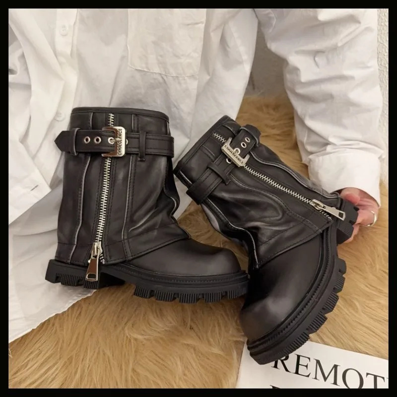 Girls Splicing Short Boots Autumn and Winter Childrens Retro Girls Knight Boots Girls Zipper Fashion Trendy Boots 251104
