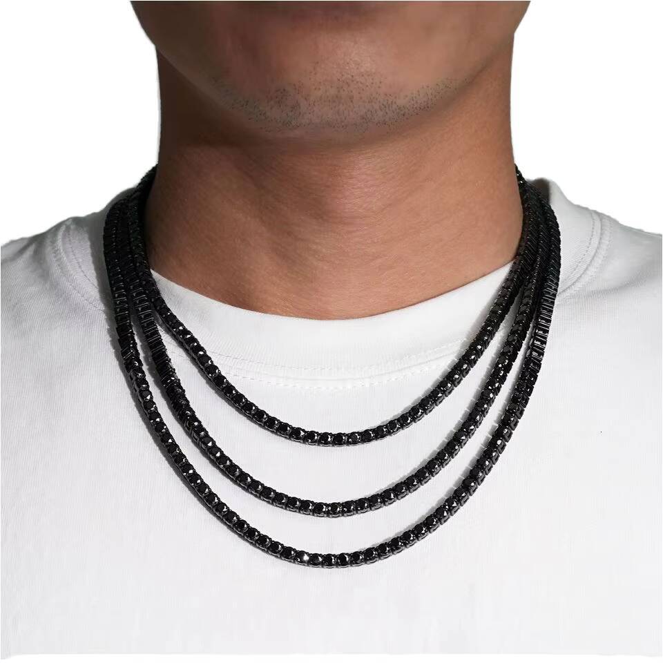 Wholesale Fast Delivery 2mm 65mm D VVS Moissanite Diamond Tennis Chain S925 Silver Gold Plated Necklace at Competitive Price