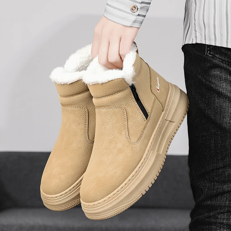 Winter High Top Keep Warm Shoes Good Quality Waterproof Upper Plush Shoes Anti Slip Cotton Snow Boots Unisex Shoes 251107