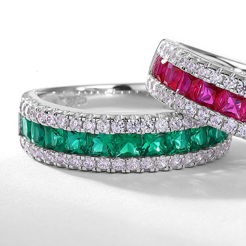 Cross Border Hot Selling Classic Boundaryless Cultivated Jade Women's Ring S925 Silver Cultivated Gemstone Index Designer Ring Fashion Ring Ring