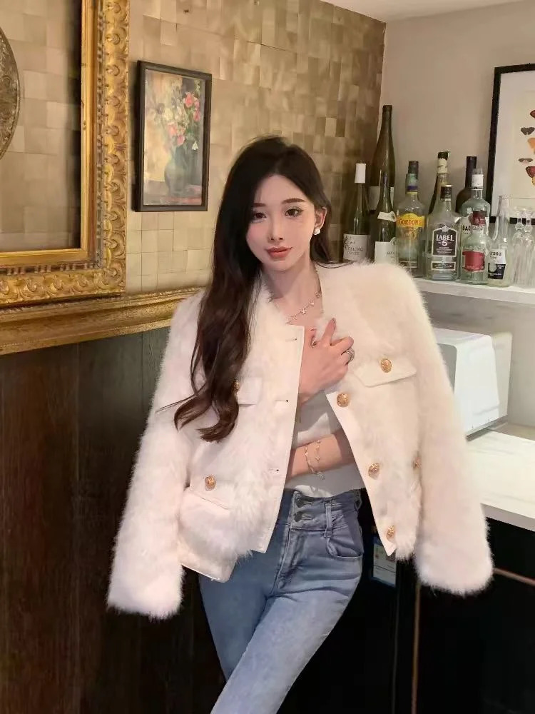 Lamb Fur Jaet Womens Autumn Winter Thiened Leather And Inteated Simulation Coat y Sense Small Fraance S 251110