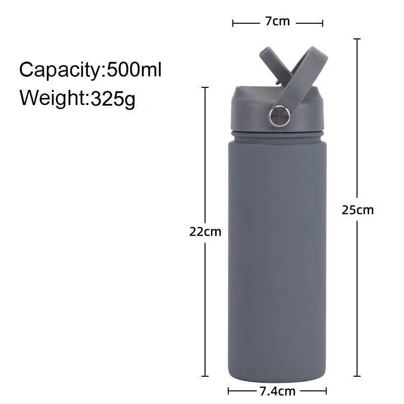 Fashionable cup Insated Water Bottle 500ml Cust Text/ - 304 Steel 24H Cold Off Gym Essentials Y251110