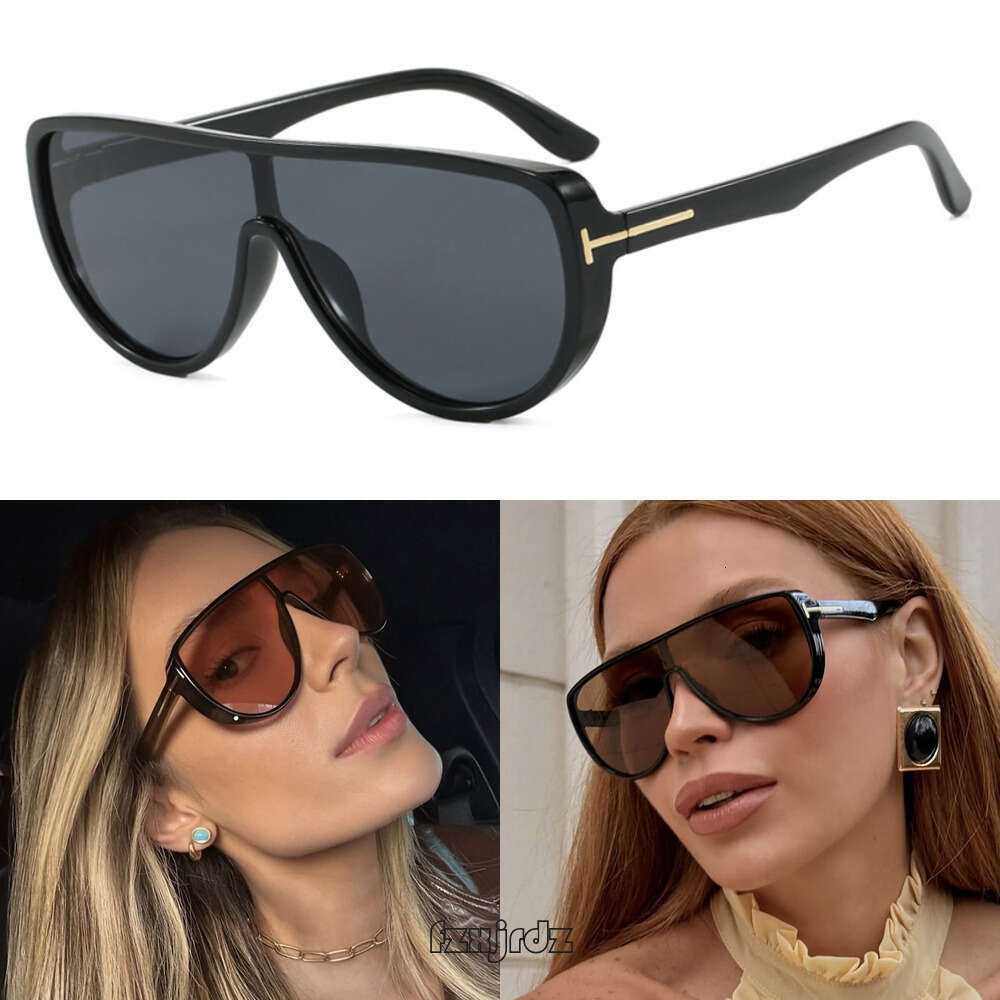 T-shaped One-piece Large Frame Sunglasses 2026 New Style Personality Avant-garde European and American UV Protection Sun glasses Trendy