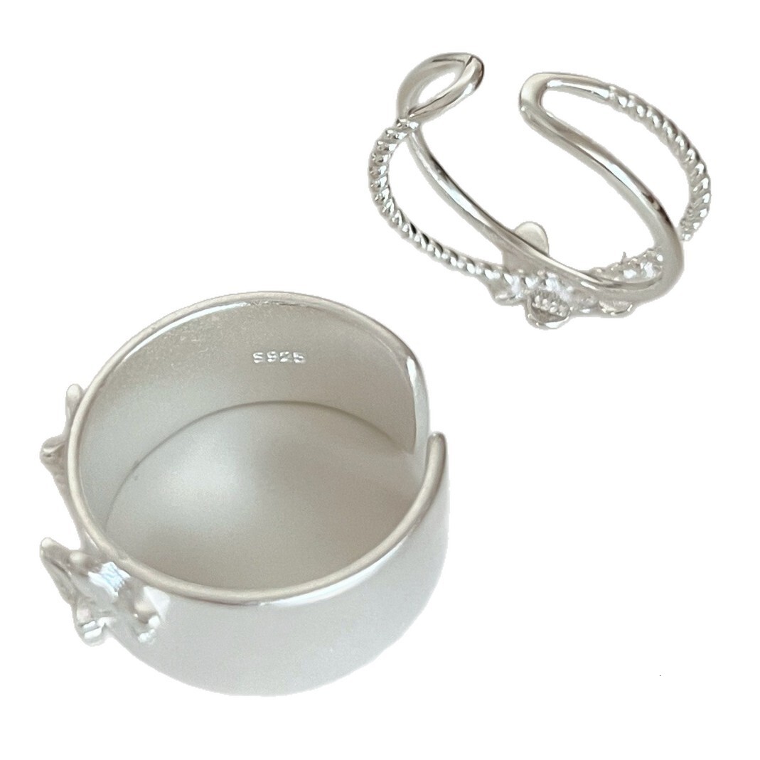 High-end Three-dimensional Butterfly Ring For Fashion Ring Women Wide Matte Luxury Design Open Ring Niche Personality Index Designer Ring Finger Ring