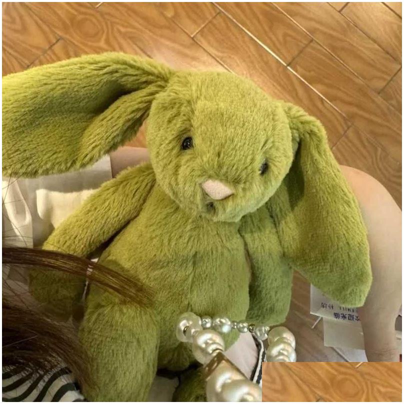 Stuffed Plush s Toy Classic Shy Rabbit 18Cm Green Bonnie Doll Cat Dog Interactive Cpanion Pet Holiday Gift C251202