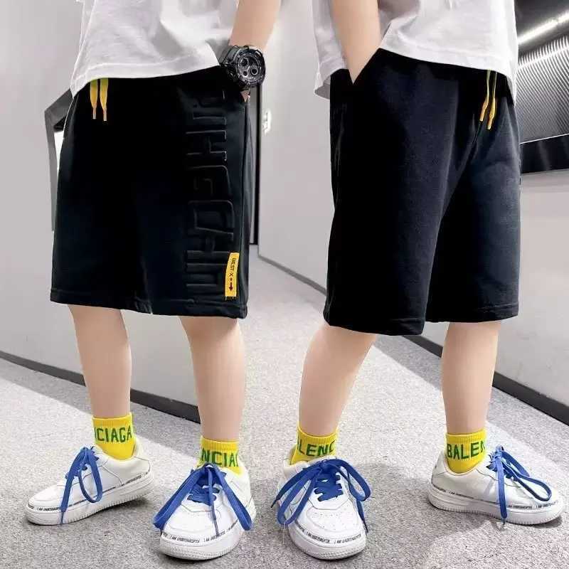 Boys summer shorts sports casual version cotton sports pants boys knee pants 4-15Y youth and childrens clothing Trouser Z250410