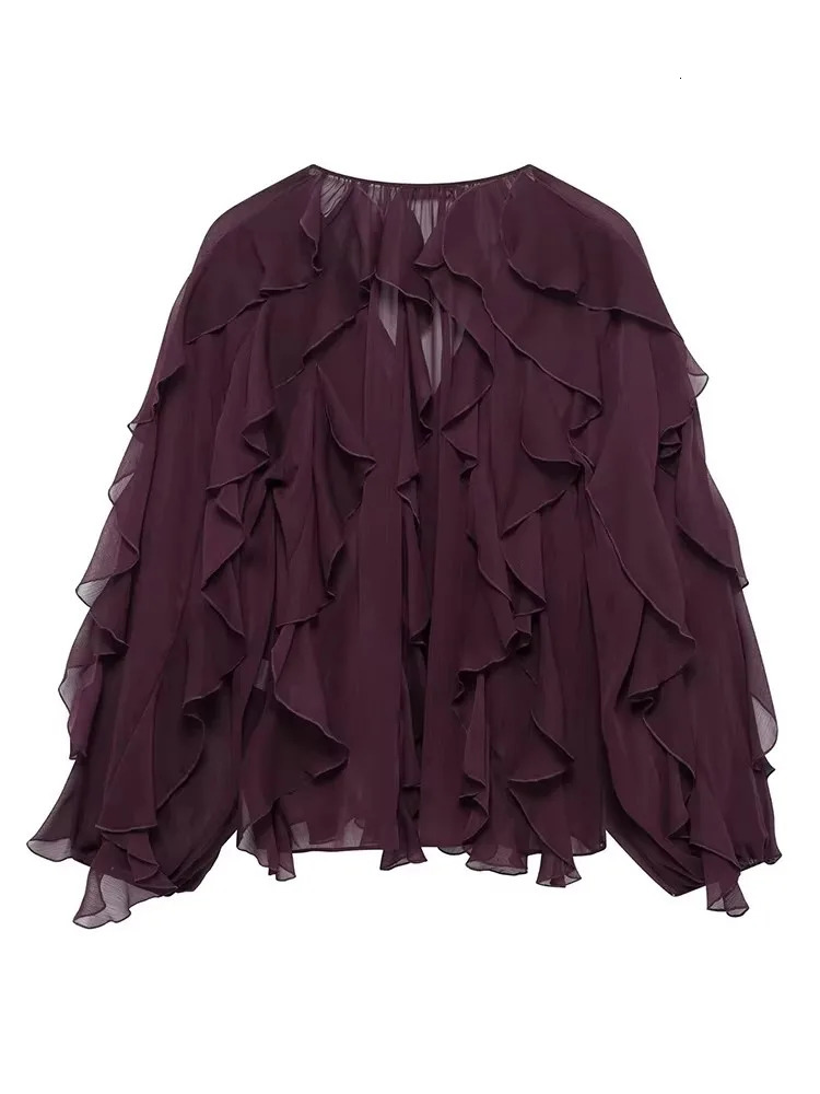 TFMLN sexy womens transparent pleated top V-neck single chest lace up shoulder strap top beach style solid shirt 250409