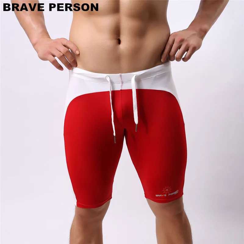 Brave Person Mens Beach Wear Multi functional Shorts Soft Nylon Fabric Knee Length Tight Leg Shorts Mens Board ShortsW250410