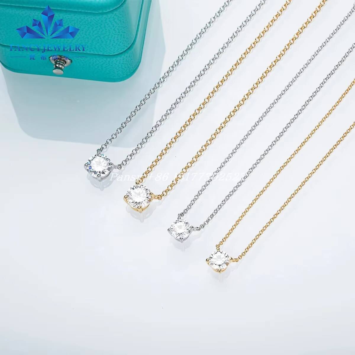 2CT 8mm D Color Round Moissanite Pendant Wedding Jewelry Sparkling 100 925 Sterling Silver Pendant Necklace for Women