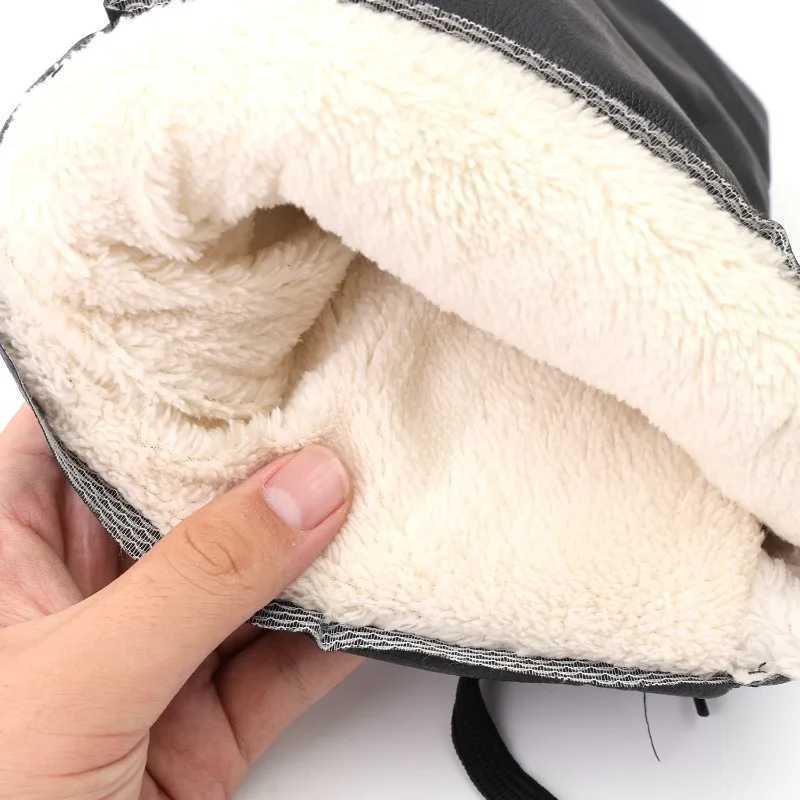 Winter Motorcycle Handlebar Muffs Windproof Thermal Hand Cover Reflective Scooter E-bike Warmer Gauntlets Grip Cover Accessories S25118{category}