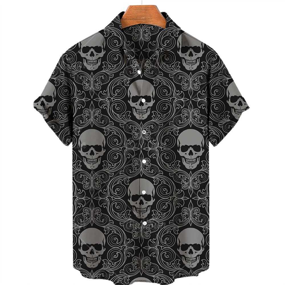 Male designer Hawaiian shirt short sleeved collar fashionable streetwear 3D printed XS-5XL hip-hop casual retro clothing X250410