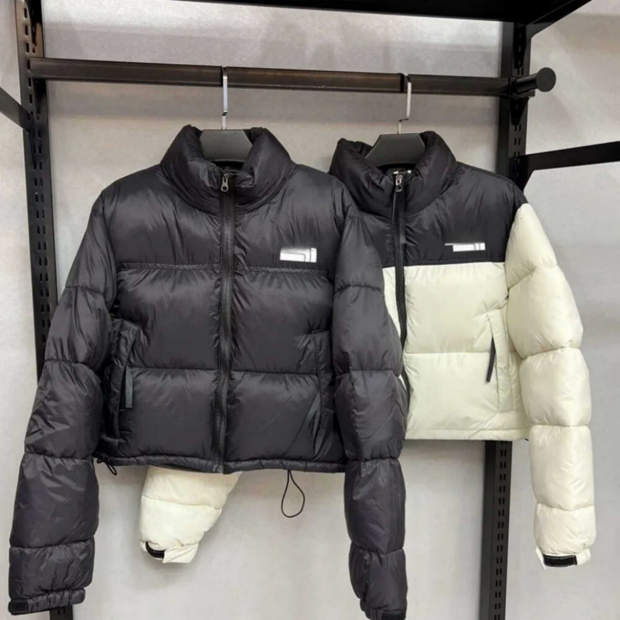 Winter puffer jacket women norths designer crop short coat white black female clothes high waist quilted down jackets male thick warm cotton overcoat doudoune