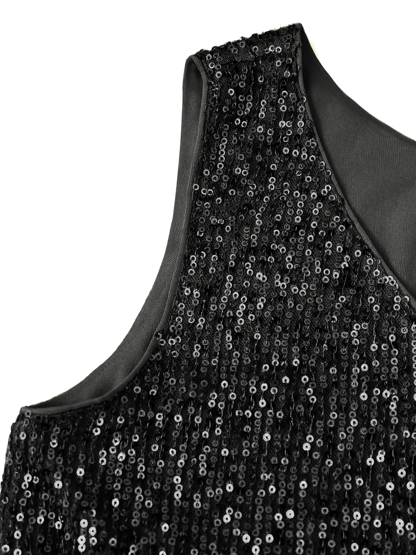 Chic Loose-Fit Womens Evening Wear with Glittering Appliques---D133