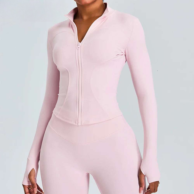 Zipper Long Sleeve Sports Women Fiess Yoga Shirt Gym Top Activewear Running Coats Push Up Workout Clothes Woman Jacket
