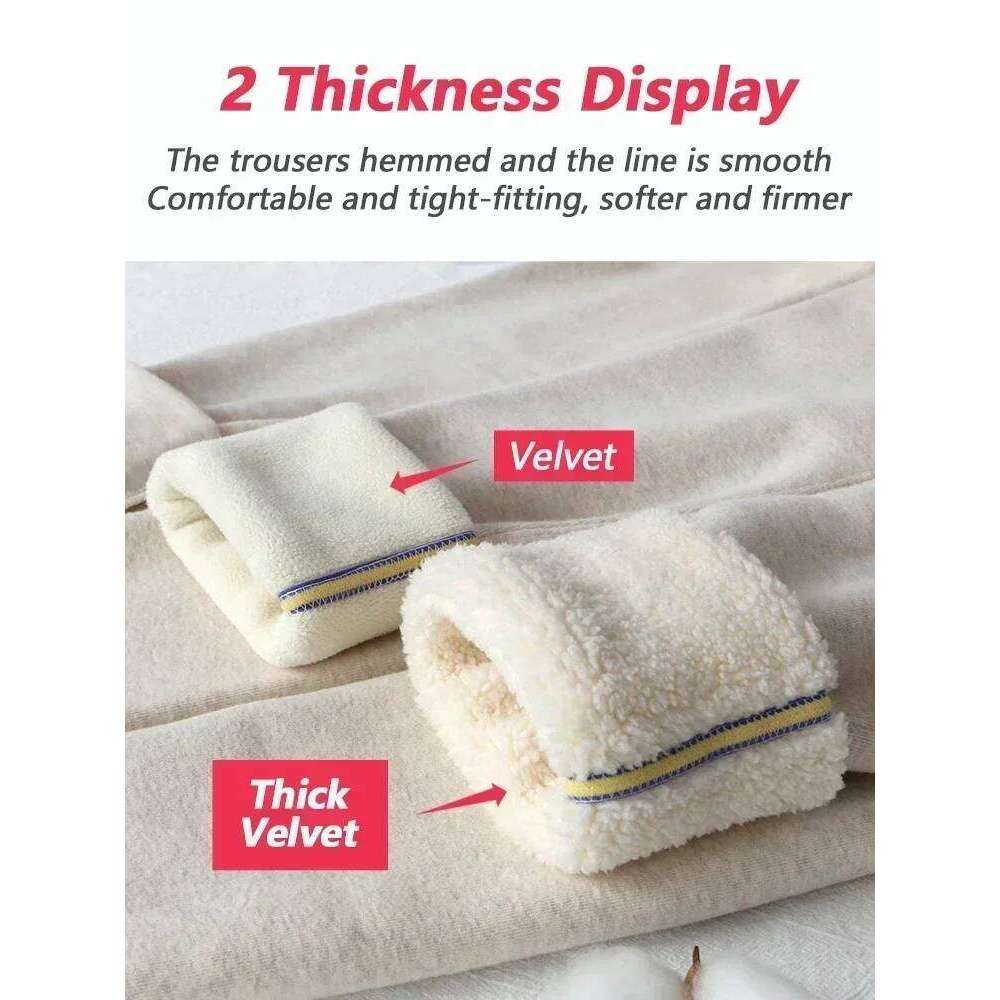 Women's Winter Thermal Velvet Cotton Slimming Tights With Fleece Pant Black Stretch Gray Thick Warm Leggings For Women