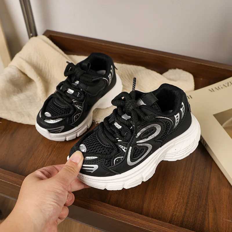2024 New Childrens Sneakers School Versatile Tennis Shoes for Girls Fashion Chunky Breathable Kids Causal Boys Basketball ShoesT251110