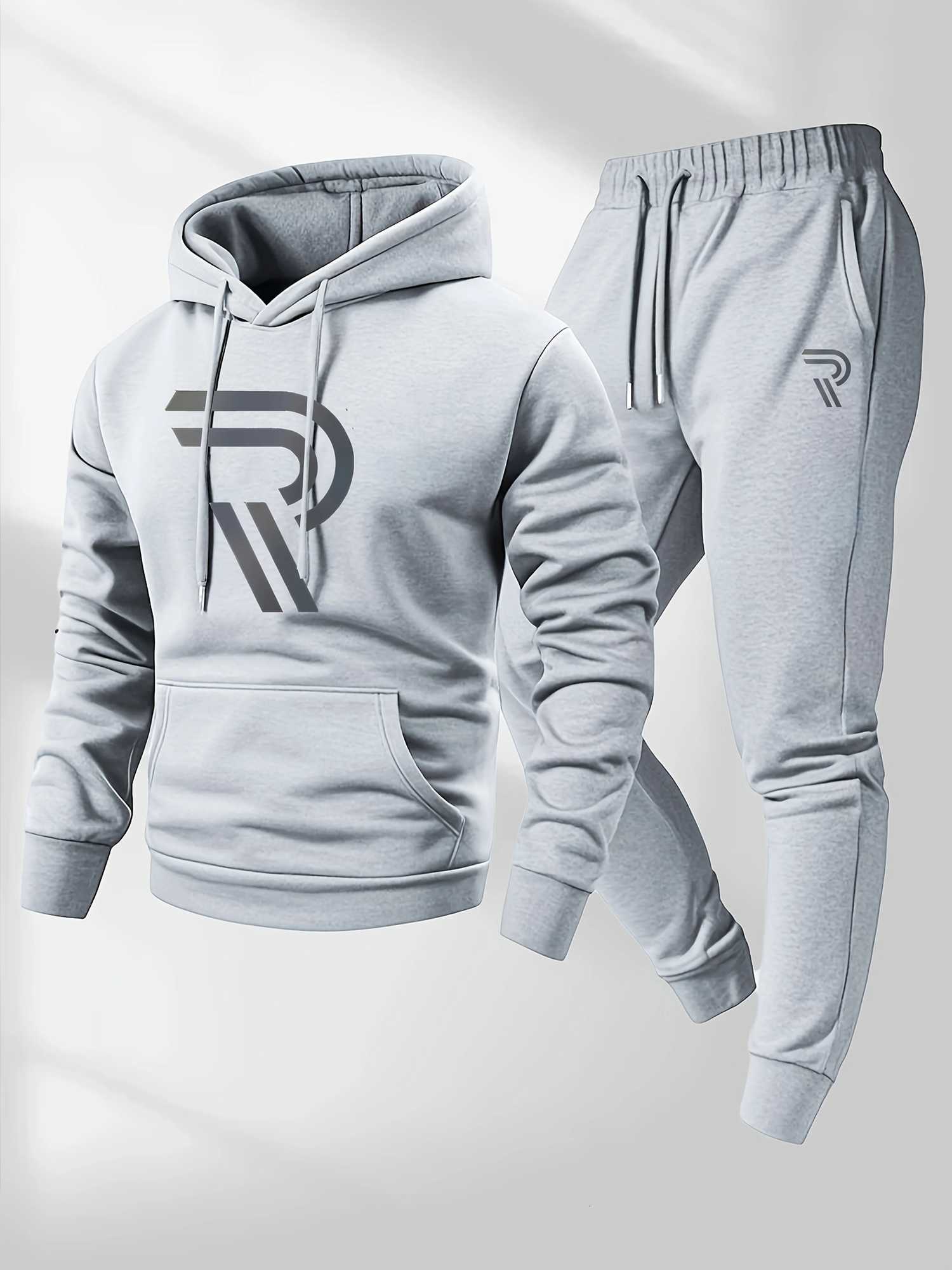 A mens full set includes a hooded sweatshirt and matching pants - the latest 2025 model W251110