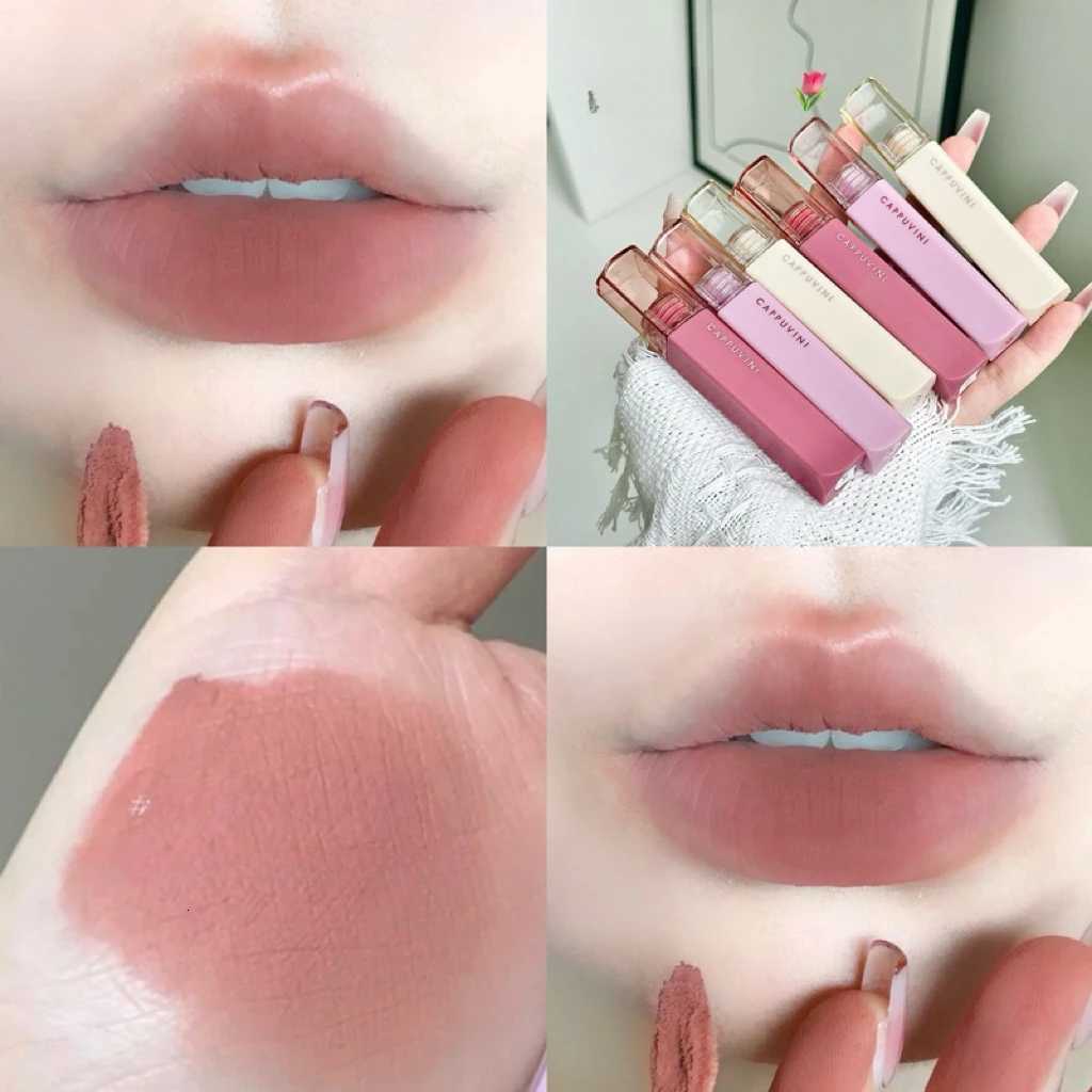 Silky Velvet Lip Gloss Matte Lip Mud Waterproof Non-Stick Cup Lip Glaze Smudge Proof Not Fade Liquid Lipstick Korean MakeupT251110