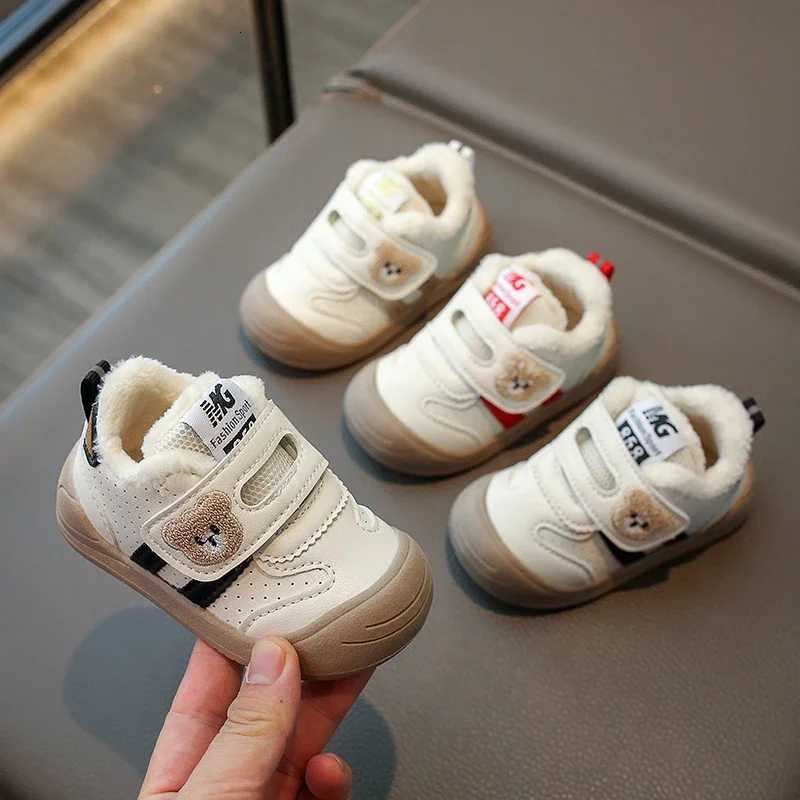 2024 Children Casual Plush Shoes for Girls Boys Winter New Fashion Korean Style Soft Sole Anti-slippery Versatile Chic Warm ShoeT251110