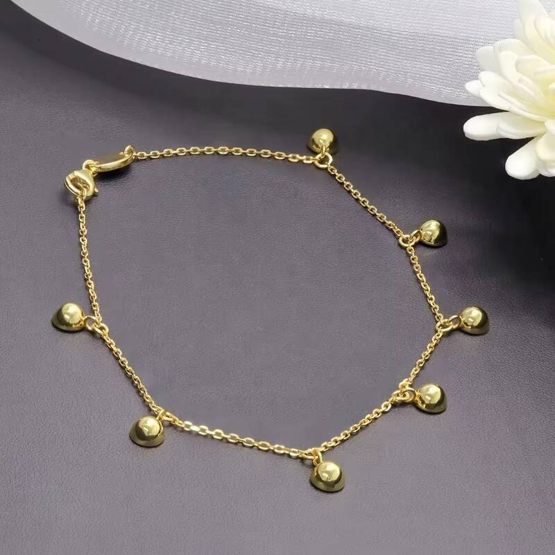 Paston Fine Jewelry Moissanite Anklet Link Chain VVS 925 Sterling Silver Round Cut Simple Style Moissanite Anklet for Women