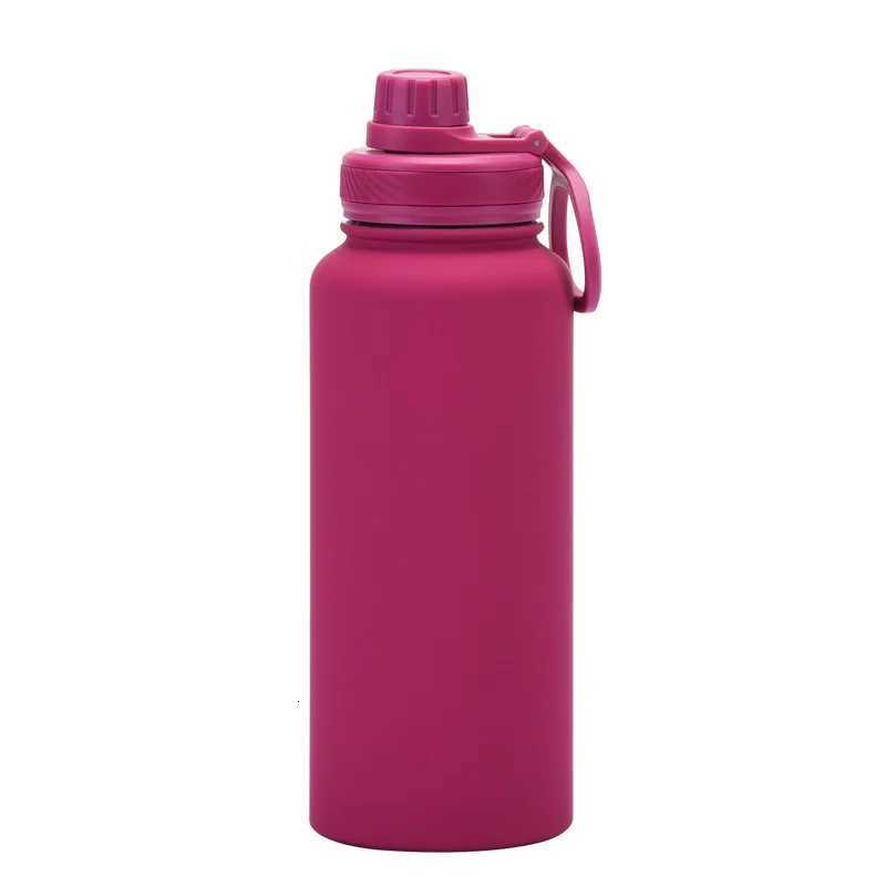 Fashionable cup skin feel 1L 34oz 1000ml stainless steel thermal flask thermos vacuum water bottle with screw top Y251110