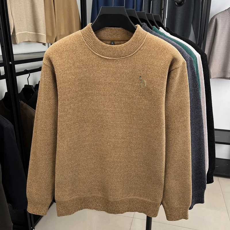 Fashion Hot Sales High Quality Mens O-Neck Knitwear Winter New Arrival Dog Print Fleece-Lined Thicken Warm Versatile Commuter Menswear Y251110