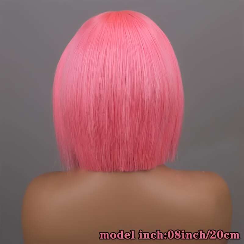 - Bob Straight 13X4 Lace Frot With Pre-Plucked Hairlie 150% Desity For & All Ethicities, Short Wig, Fashio Accessory Rose Pik Wig | Huma Hair