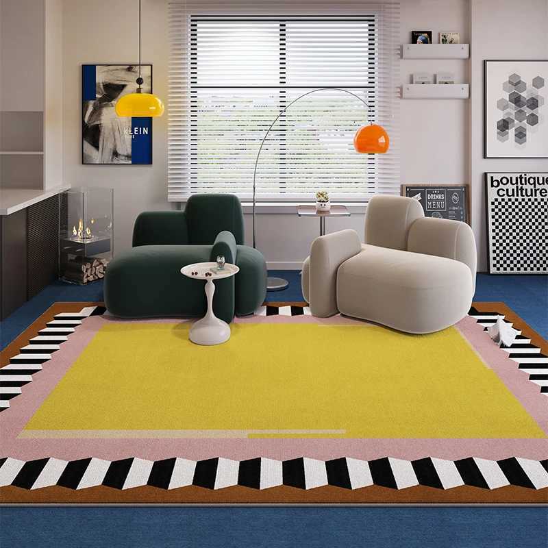 VIKAMA Carpet Living Room Cream Sofa Coffee Table High-end Ins Light Luxury Bedroom Bedside Floor Mat Home Decoration Y251110