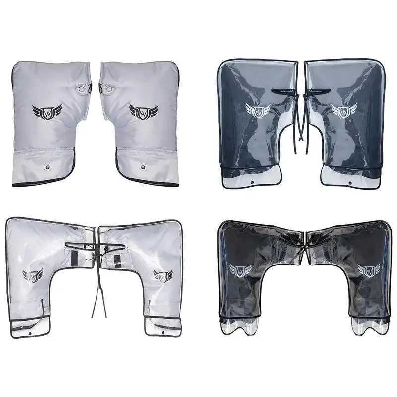 2025 New Motorcycle Scooter Bicycle Windproof Rainproof Winter Keep Warm Hot Protect Handlebar Handle Large Guard Cover Gloves S25118